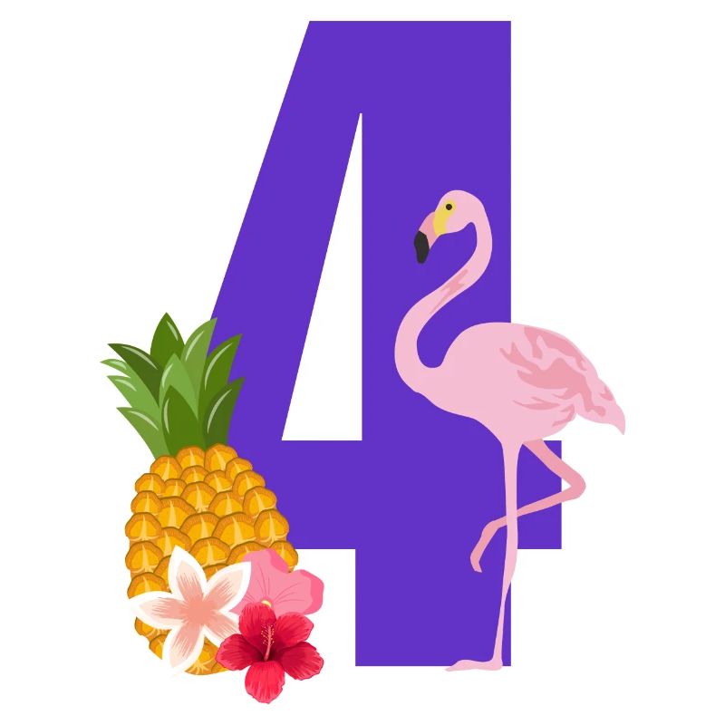 4e anniversaire flamingo
