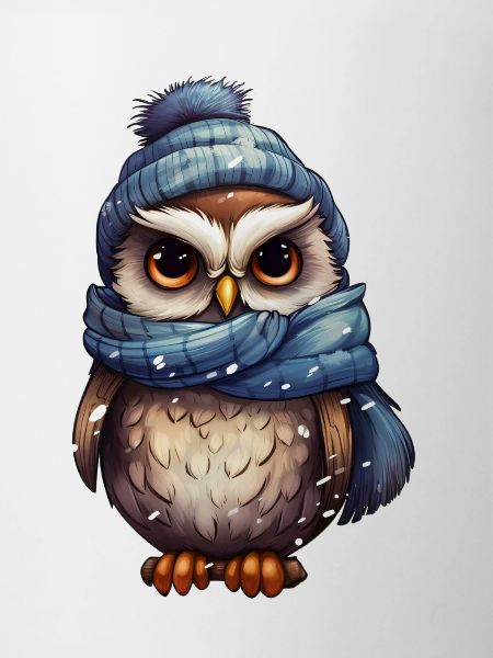 Winter Cute Owl