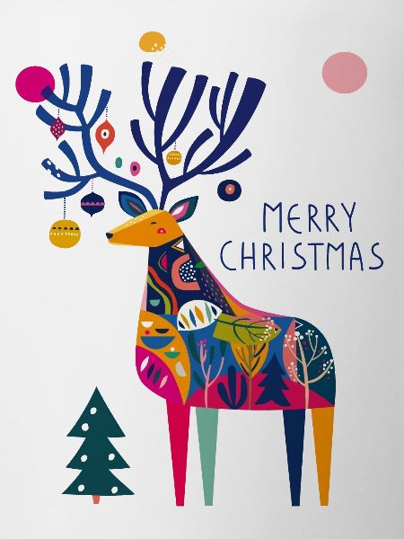 Deer with Christmas baubles