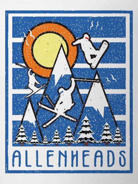 Retro Allnenhads Ski Sunset