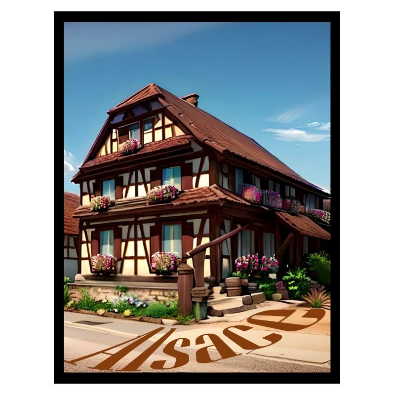 Maison Alsacienne Peinture Numérique