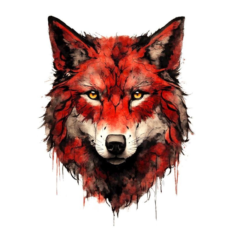 Red Wolf Head