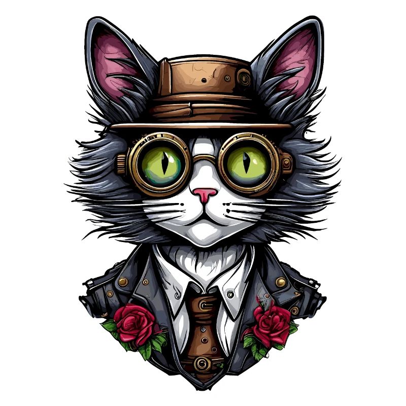 Chat steampunk