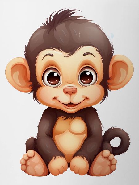 Bébé chimpanzé mignon