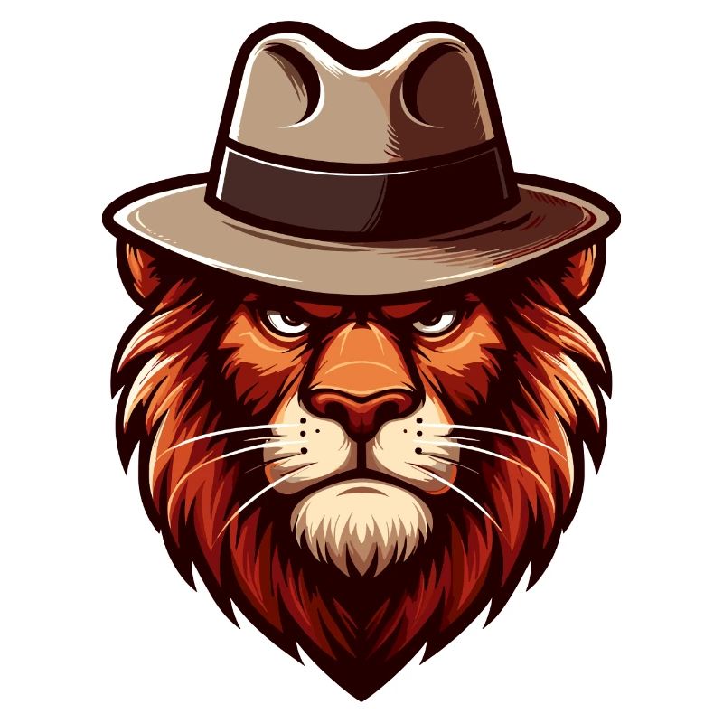 Lion avec chapeau