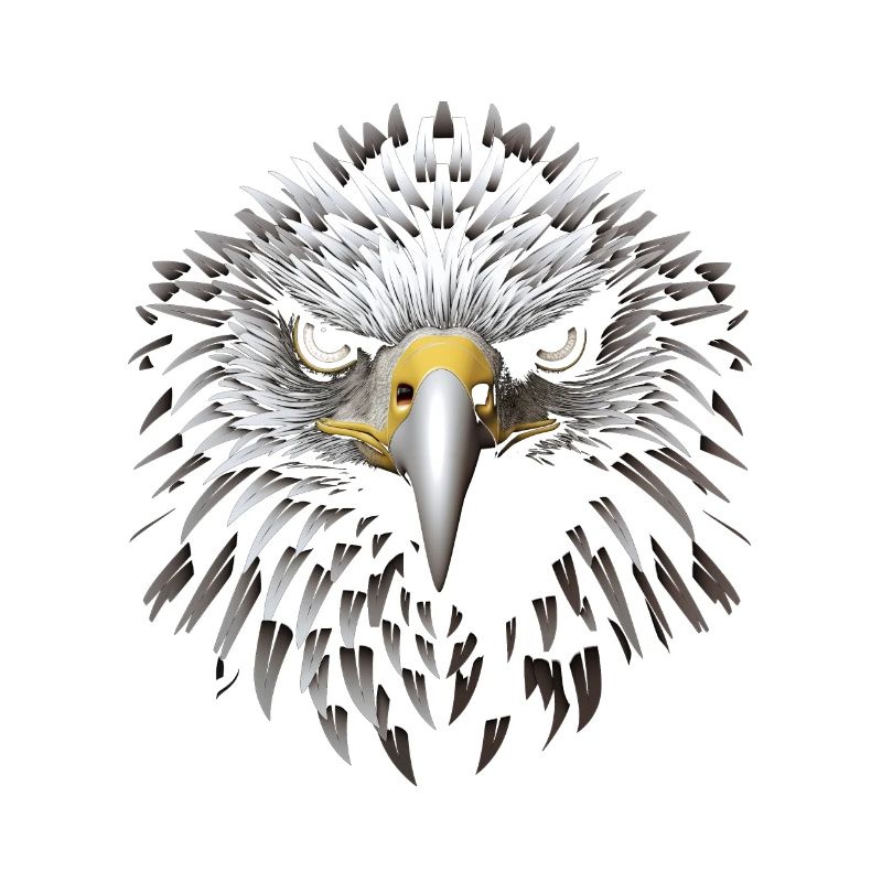 Regal Op Art Eagle Canvas Masterpiece