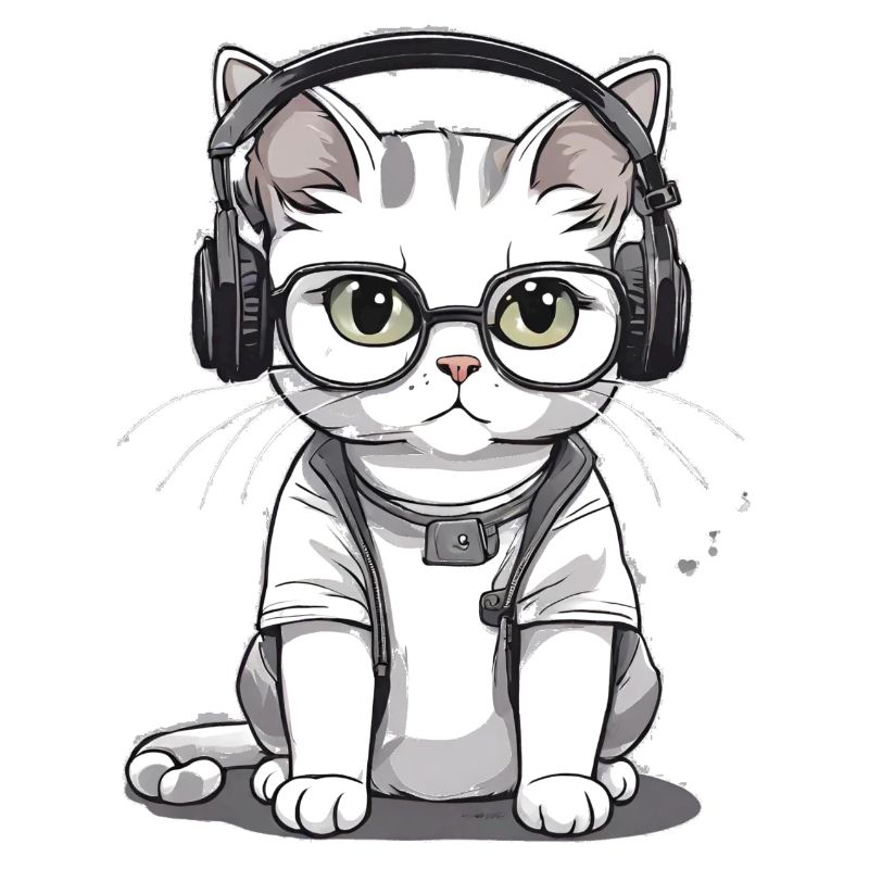 Chat à lunettes