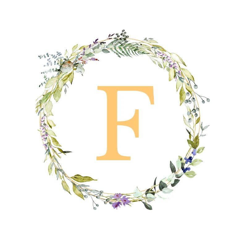 F Monogramm Eukalyptus-Kranz