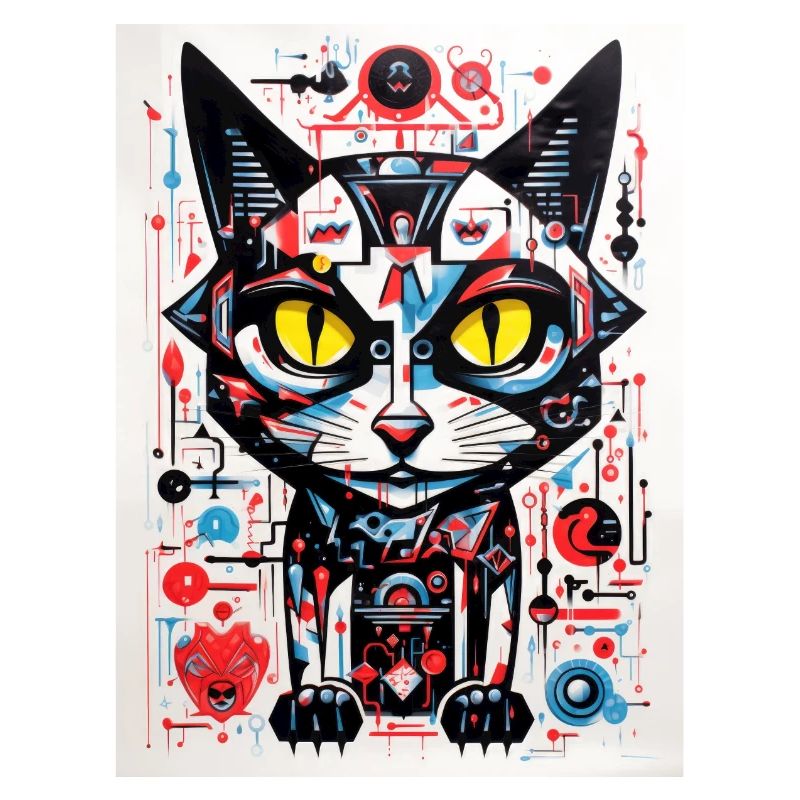 katze geometrie abstract