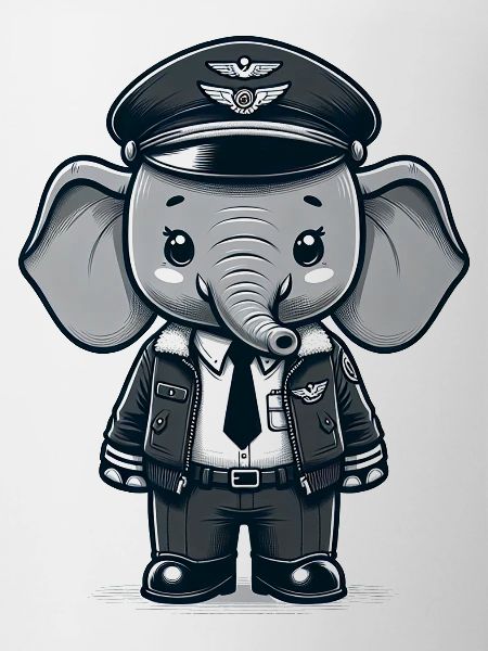 Cute Elephant Pilot