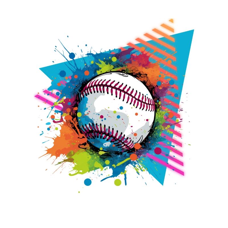 Baseball Color splash Éclaboussure de peinture Splash Splash 80e