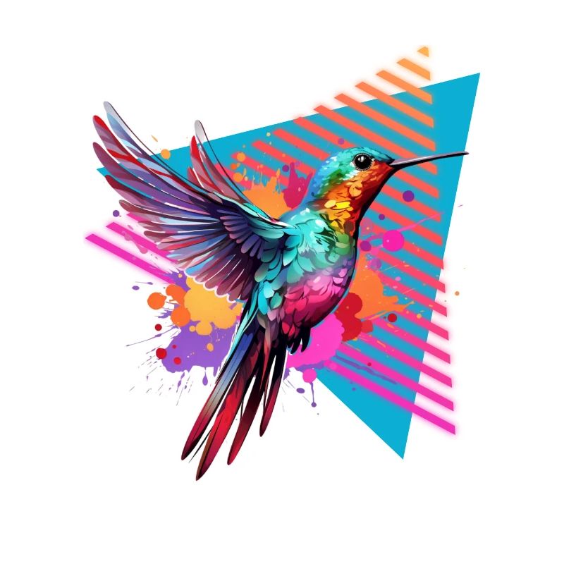 Colibri coloré Éclaboussure de peinture Éclaboussure de peinture
