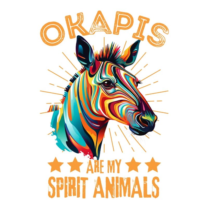Des taches de peinture okapi colorées éclaboussent des éclaboussures de peinture