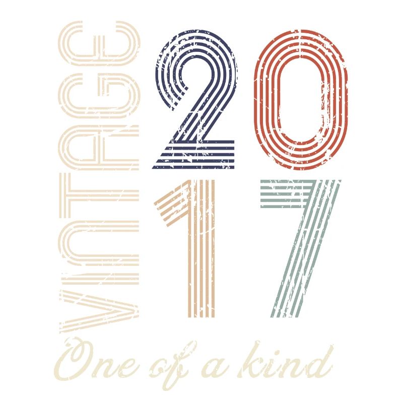 7e anniversaire 2017 - idée cadeau rétro Vintage