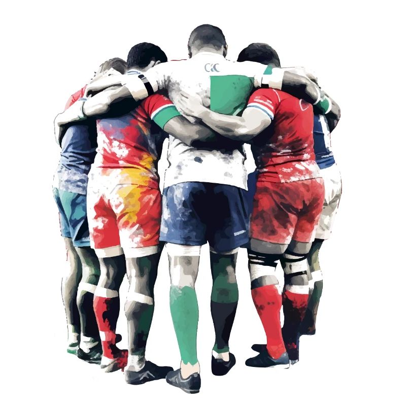 Les joueurs de rubgy