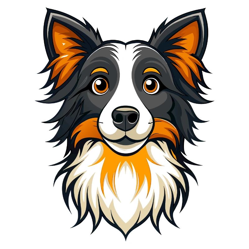 Focused Border Collie Herding Sheep