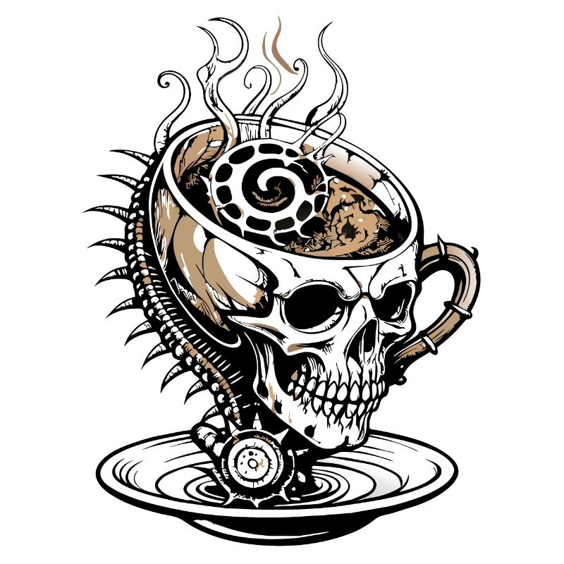 Coffee Skull // Skull Coffee // Caffeine FS0116