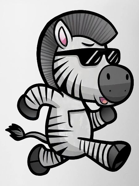 Zebra Marathon Runner Athlete Running