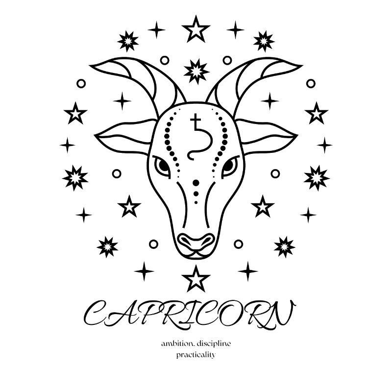 Steinbock Sternzeichen Design