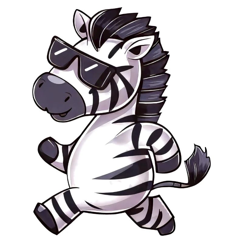 Zebra Läufer Marathon Jogging Sportlich
