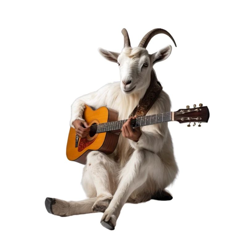 chèvre blanche guitare