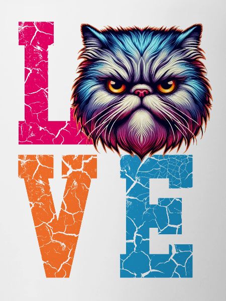 Grumpy love cat