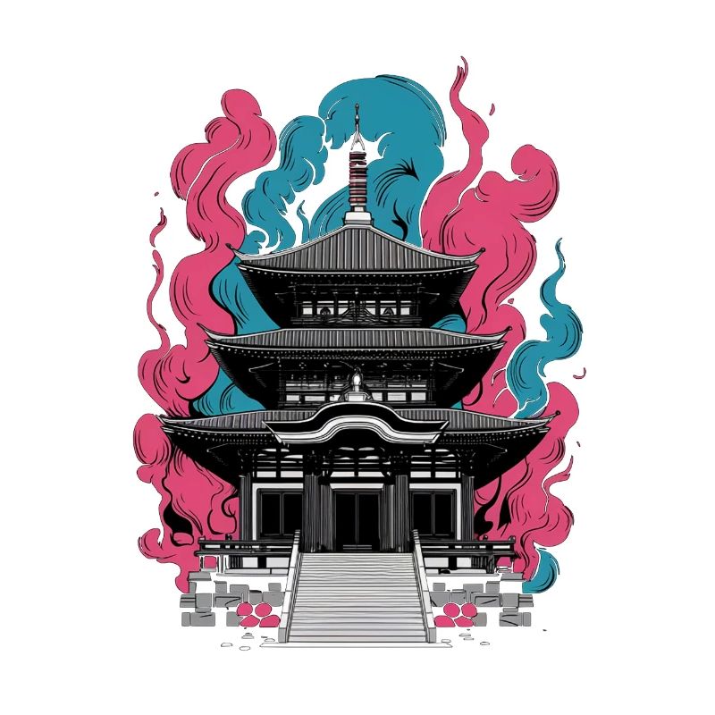 Temple rises from clouds