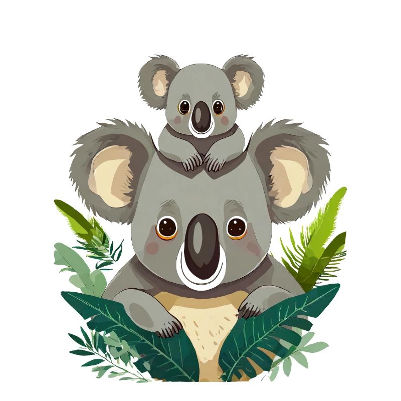 Koala mignon dans la jungle