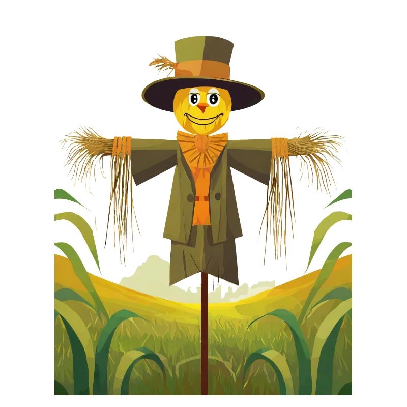 Vogelscheuche auf einem Feld