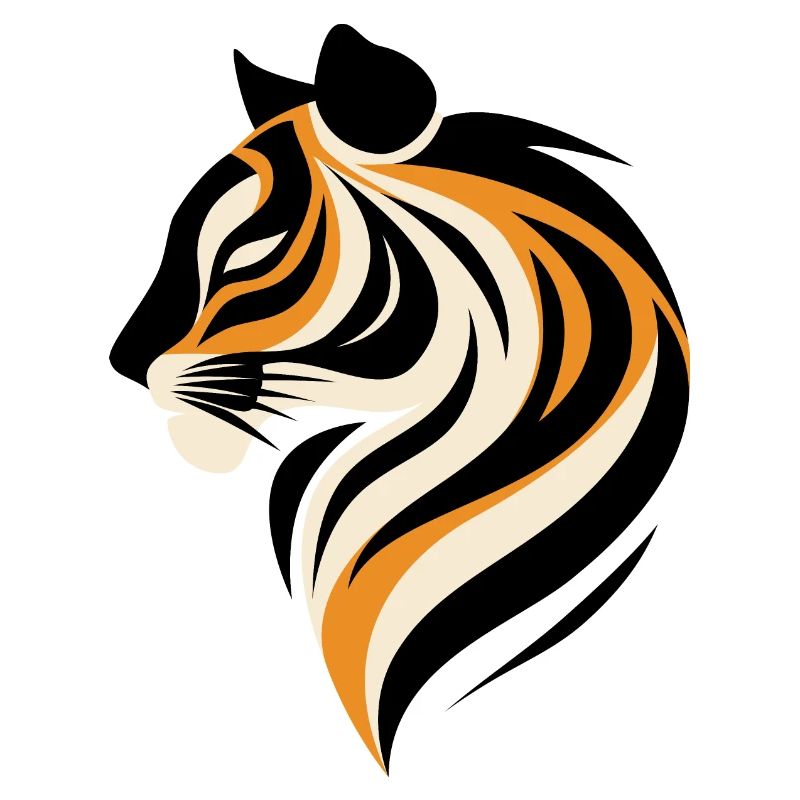Portrait de tigre moderne