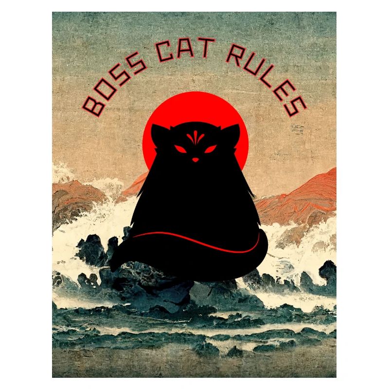 Japanese cat print - Cat rules