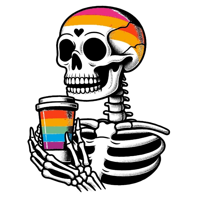 Squelette with coffee - Squelette Coffee