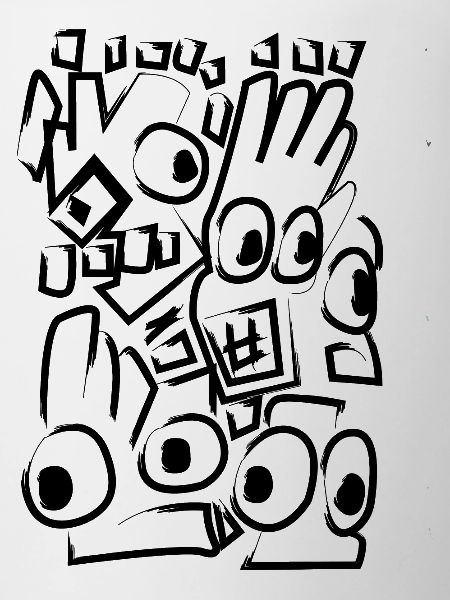 Fragmented Faces - Brut Art