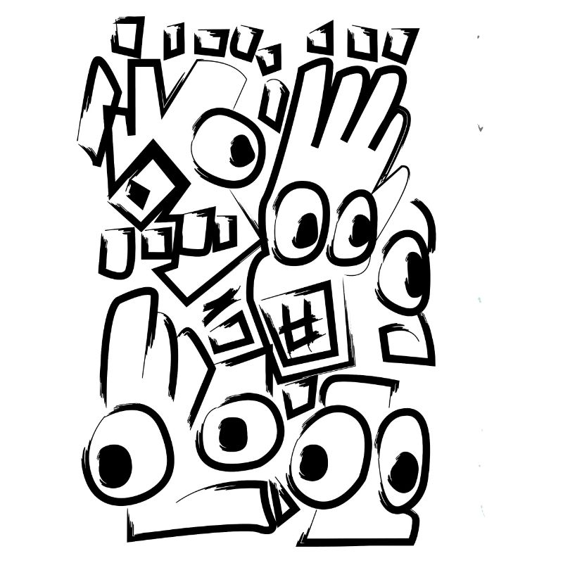 Fragmented Faces - Brut Art