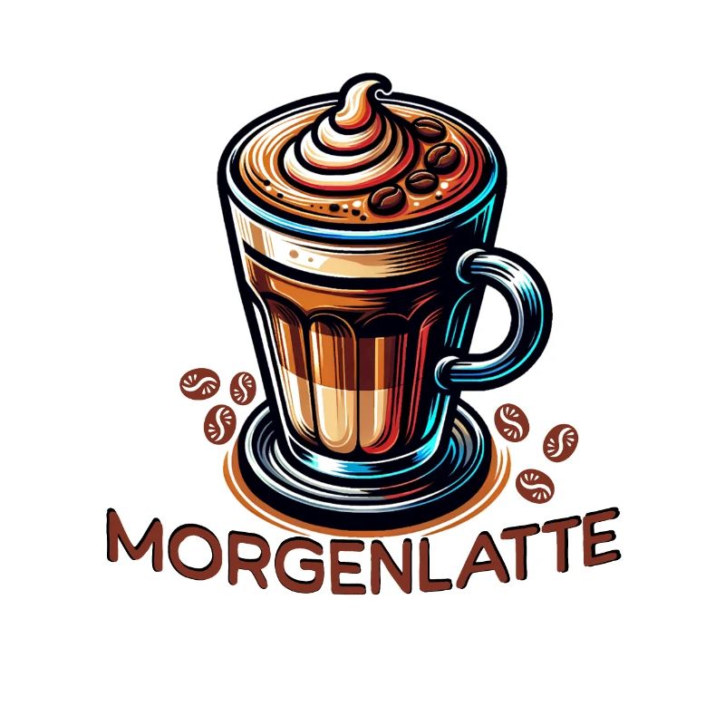 Morgenlatte Kaffee Latte Lustiger Spruch Küche
