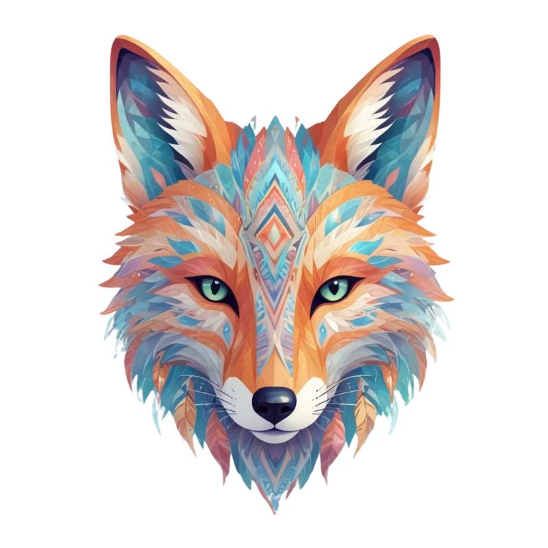 Beautifully designed fox head