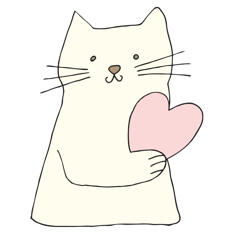 Cat with heart