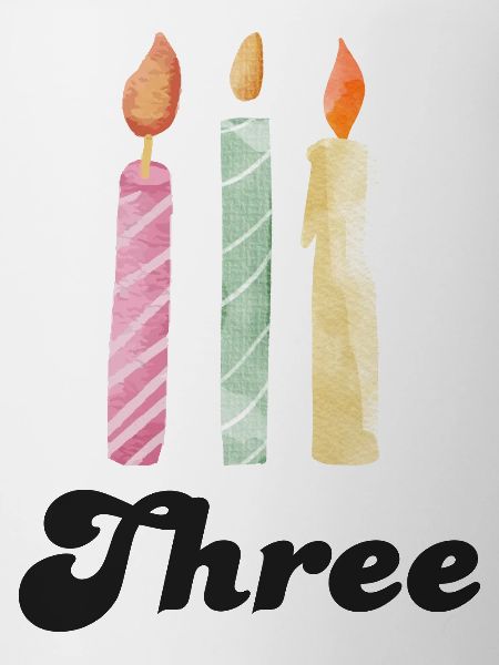 3rd Anniversary Candle