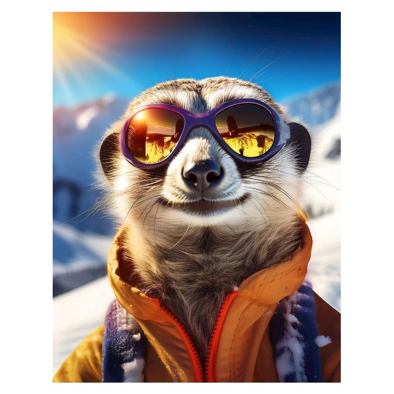 Suricates en vacances au ski