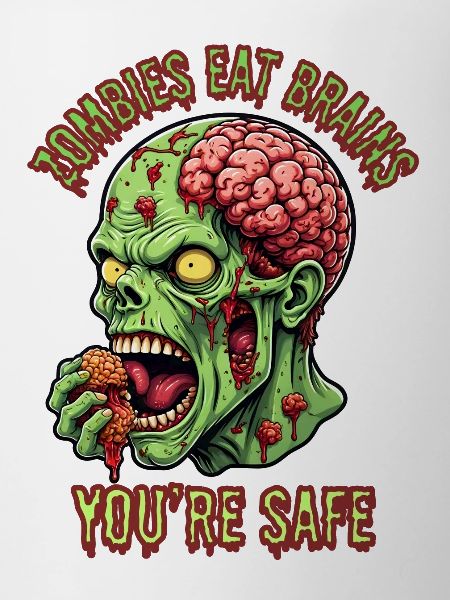 Zombies eat brains you're safe
