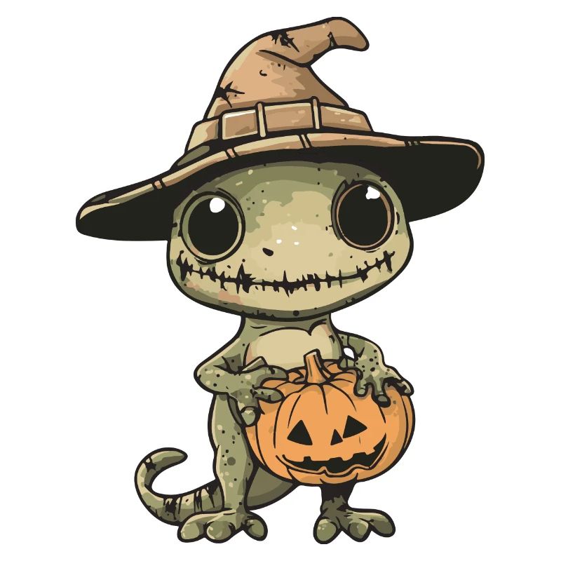 Echse Halloween Comic Lustig