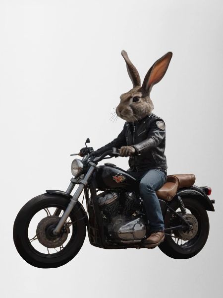 Lapin motard