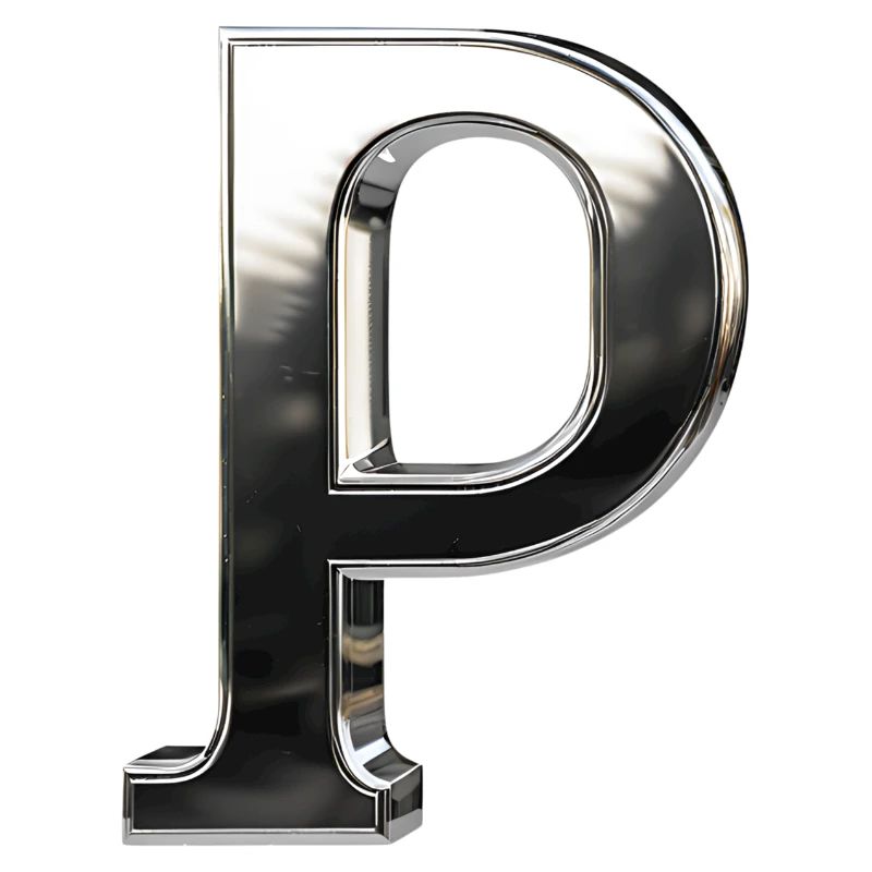 Chrome ,, P " Métallisé