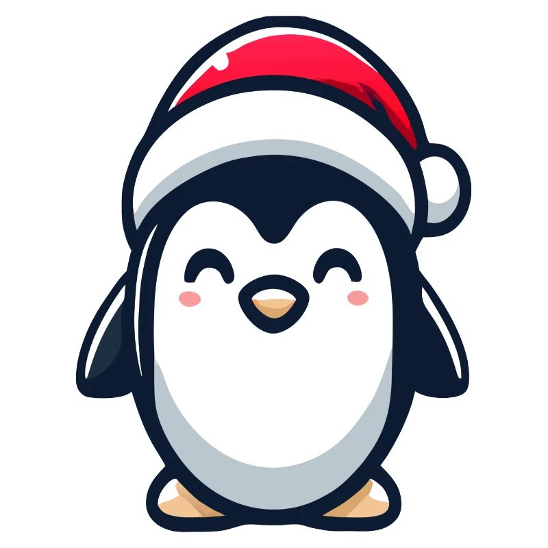 Pingouin avec chapeau de Père Noël