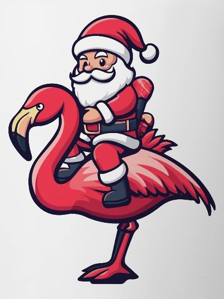 Flamingo Santa Claus
