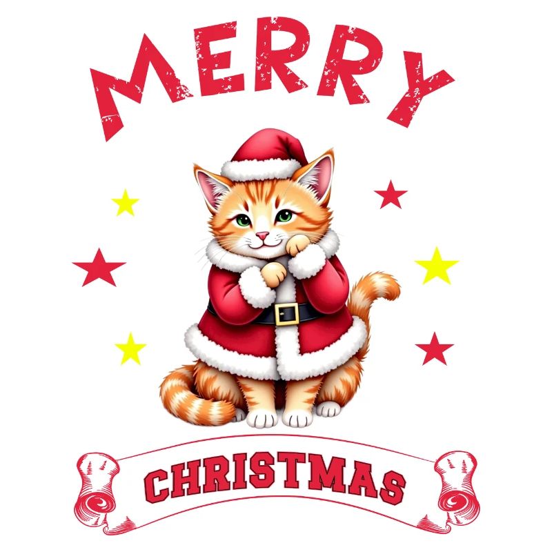 Joyeux Noël Catmas Chaton Chat Mignon