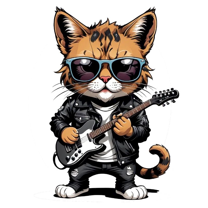 Cat Rocker Cat HardRock Gift