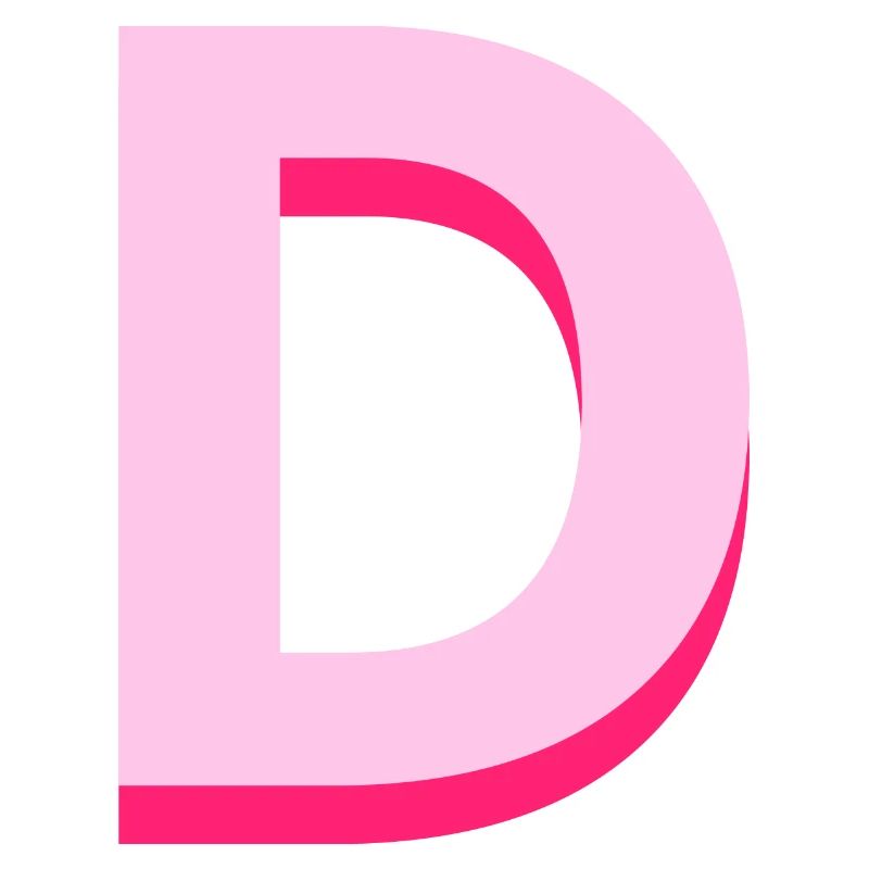 Pop and modern pink letter