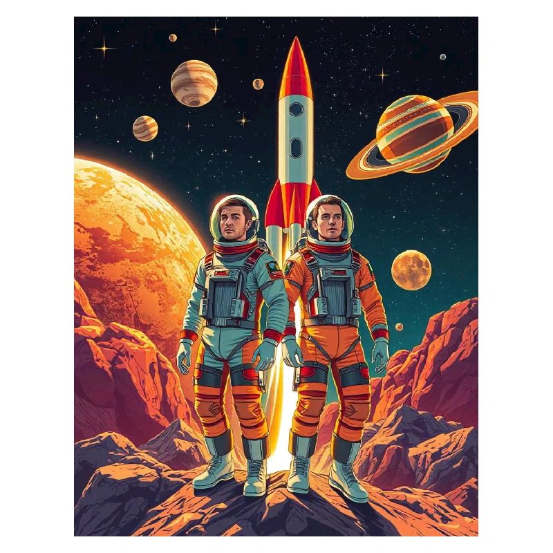 Astronauts on an alien planet