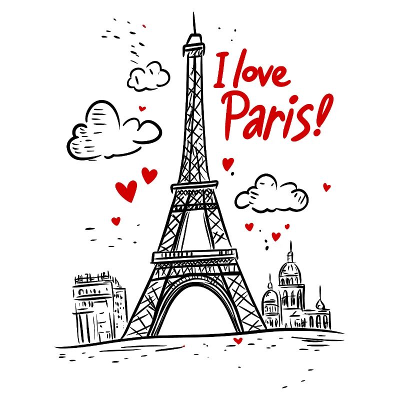 I Love Paris" - Eiffelturms - Design
